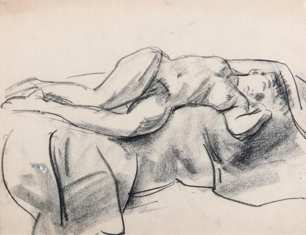 Studio di nudo sdraiato